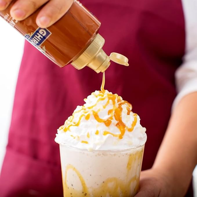 Ghirardelli Flavored Sauce Variety Pack | 16 oz Bottles (Pack of 2) | Caramel and Sea Salt Caramel Dessert Toppings for Coffee Drinks, Ice Cream, and Baking Recipes