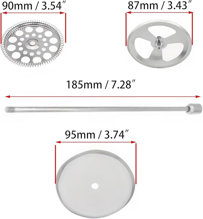 OZXNO 1Set 34 oz French Press Filter Replacement for 1000L French Press(Stainless Steel)