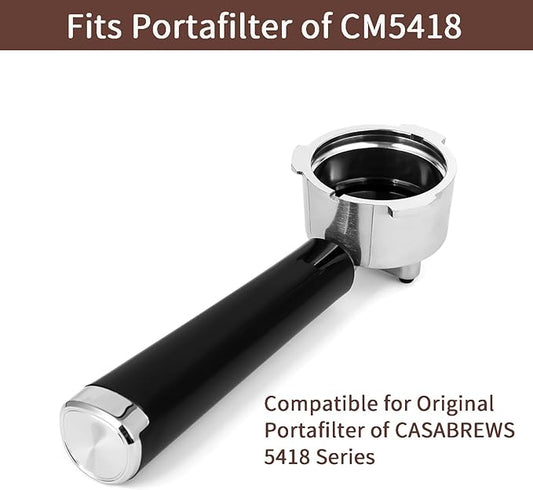 51mm Espresso Filter for CM5418, Double Cup Filter Basket Compatible for CASABREWS Espresso Machine CM5418, Double Layer Pressurized Coffee Filter Fits 51mm Portafilter