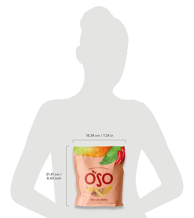 Oso Snacks Dried Chili Mango | 7 Oz Bag | No Sugar Added | No Preservatives | 100% Fruit | No GMO | Simply Fruit. Simply Delicious.