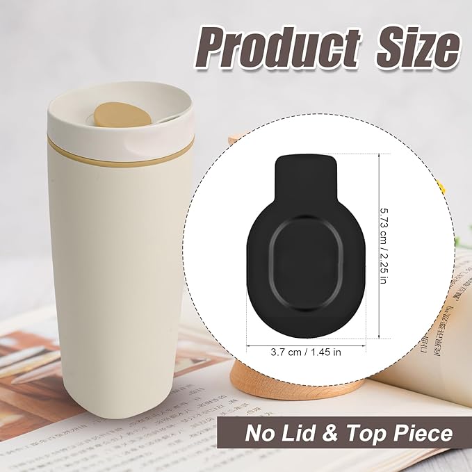 2pcs Slider Replacement Stopper for Owala SmoothSip Slider 12oz 20oz 24oz, Silicone Seal Plug Compatible with Owala Coffee Insulated Cup Mouth Stopper Top Lid Gasket Plug Accessories BPA-Free (Black)