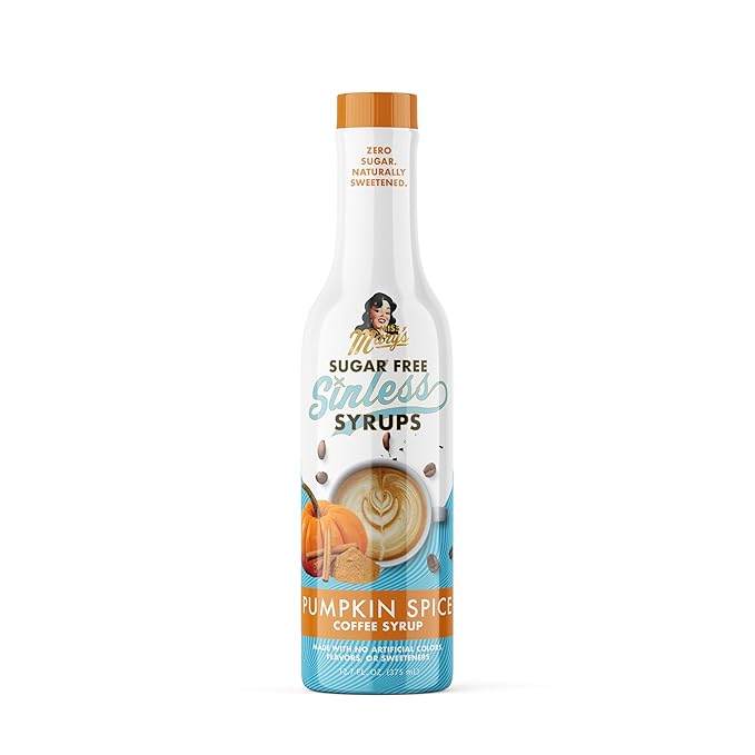Sugar Free Pumpkin Spice Coffee Syrup - Stevia Based, No Sugar Alcohols or Sucralose, No Artificial Sweeteners, Natural Ingredients, Coffee Tea Cocoa Dessert, Keto Friendly, 1 Pack