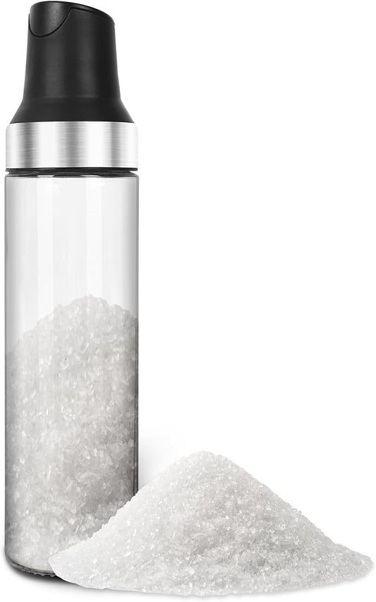 Loscarol Sugar Dispenser with Pour Spout, 17 oz Glass Sugar Shaker Jar or Creamer Dispenser Weighted Pourer for Coffee Bar,Tea & Baking, Sugar Container for Sugar, Honey, Syrup, for Home Kitchen