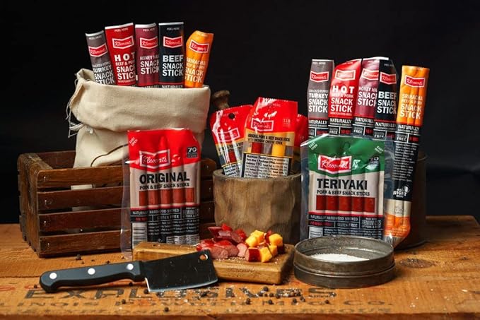 Jerky.com XXL Meat Sticks Gift Bag | 52 Piece Gift Basket with Beef Sticks, Pork, Turkey, Ham & Cheese | Over 2 lbs of High Protein Meat Snacks | Beef Jerky Gifts for Men