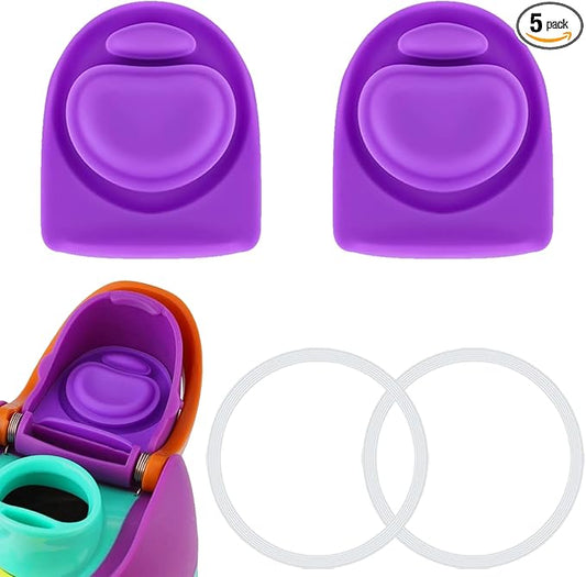 2 Sets Replacement Stopper and O Ring Gasket Compatible with Owala FreeSip 24oz 32oz,Water Bottle Lid Insert Cap Rubber Seal Parts for Owala 16/19/24/32/40oz Mouthpiece Accessories F4