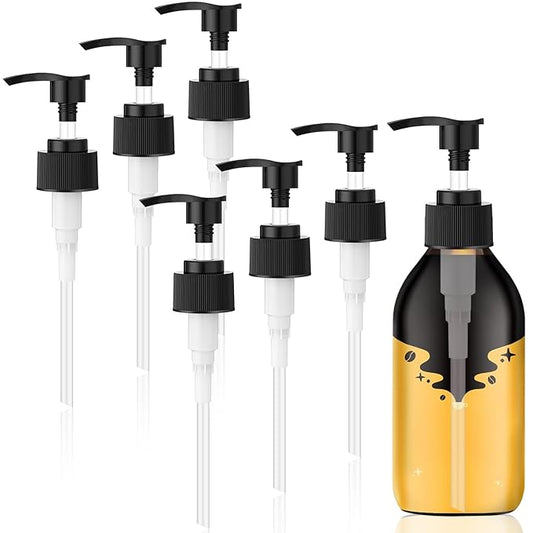 Palksky Syrup Pump for Javy 6fl oz Coffee Concentrate, 6 Pack Coffee Syrup Dispenser Pump, Precise Pump for Coffee Concentrate, Replace Measuring Spoon for Consistent Dispensing and Easy Use