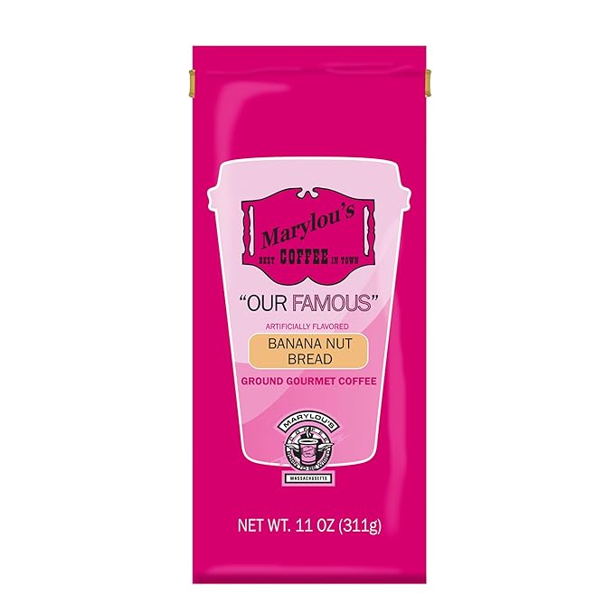 Marylou’s Coffee – Banana Nut Bread Flavored Ground Gourmet Coffee – 11 oz