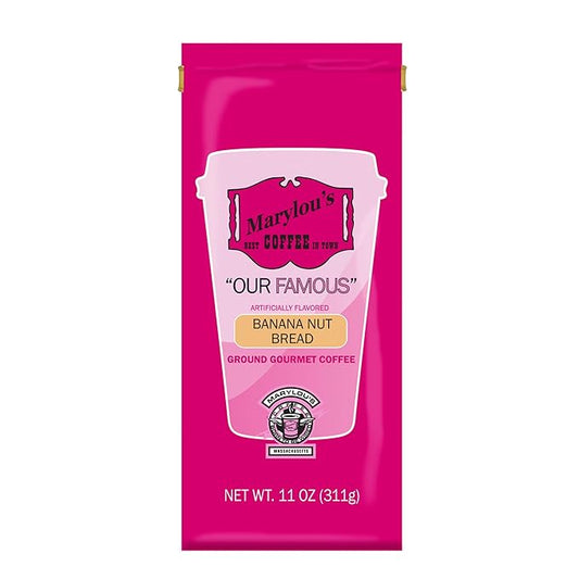 Marylou’s Coffee – Banana Nut Bread Flavored Ground Gourmet Coffee – 11 oz