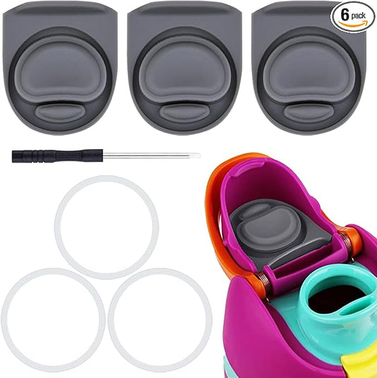3 Sets Replacement Seal Stopper and O Ring Gasket Compatible with Owala FreeSip 24oz 32oz,Water Bottle Lid Insert Cap Rubber Seal Parts for Owala 16/19/24/32/40oz Mouth Piece Accessories Z3K1