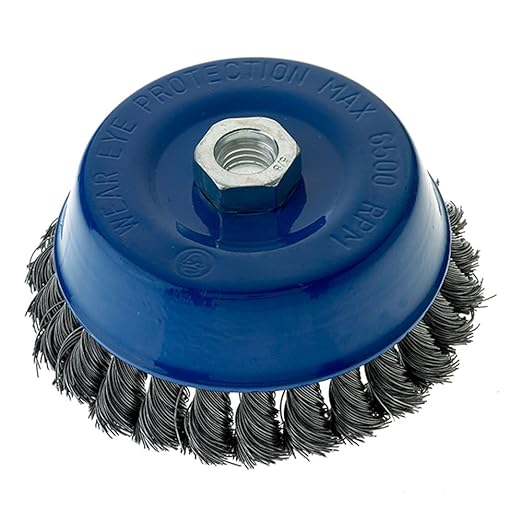 Mercer Industries 189080 - 5" x 5/8"-11 Knot Cup Brush, .020 Carbon Steel Wire
