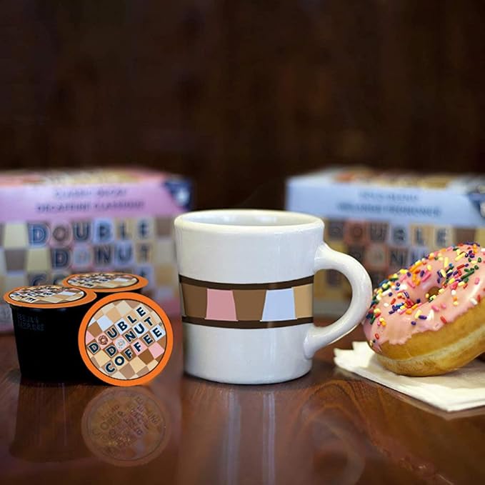 Flavored Coffee Variety Pack with Recyclable Single Serve Flavored Coffee Pods, for Keurig K Cups Coffee Makers, from Double Donut Coffee, 72 Count
