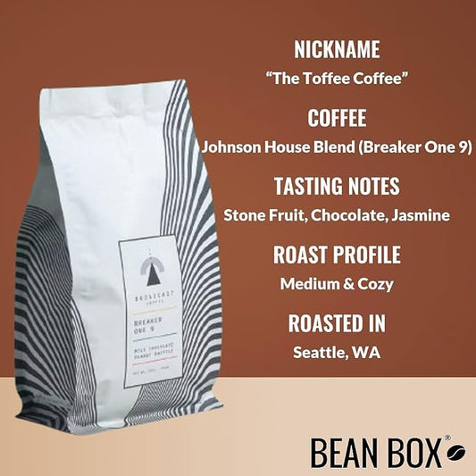 Bean Box Seattle Coffee Sampler, 2-Pack - Roasted by Broadcast Roasters, Gourmet Arabica Coffee, Variety Pack - Whole Bean