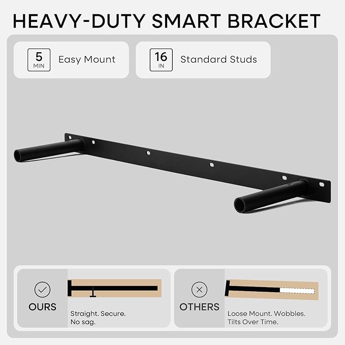 Homeforia 36 inch Natural Floating Shelf, High End Solid Real Wood 36inch Small Floating Shelves for Wall Mounted, Natural Wooden Floating Shelves, Heavy Duty Bracket, 36 X 6.5 X 1.75 in, Set of 2