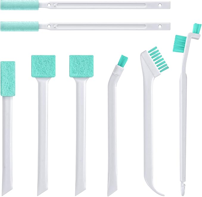 Small Cleaning Brush Tight Spaces, 8pcs Crevice Cleaning Brushes Tool for Household Use, Tiny Cleaning Brush Mini Parts Humidifier Toaster