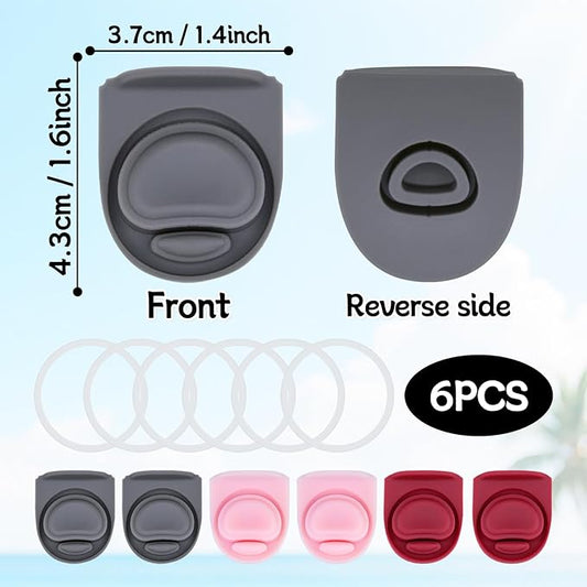 6 Sets Replacement Stopper and O Ring Gasket Compatible with Owala FreeSip 24oz 32oz,Water Bottle Lid Insert Cap Silicone Seal Parts for Owala 16/19/24/32/40oz Mouth Piece Accessories Z6S3