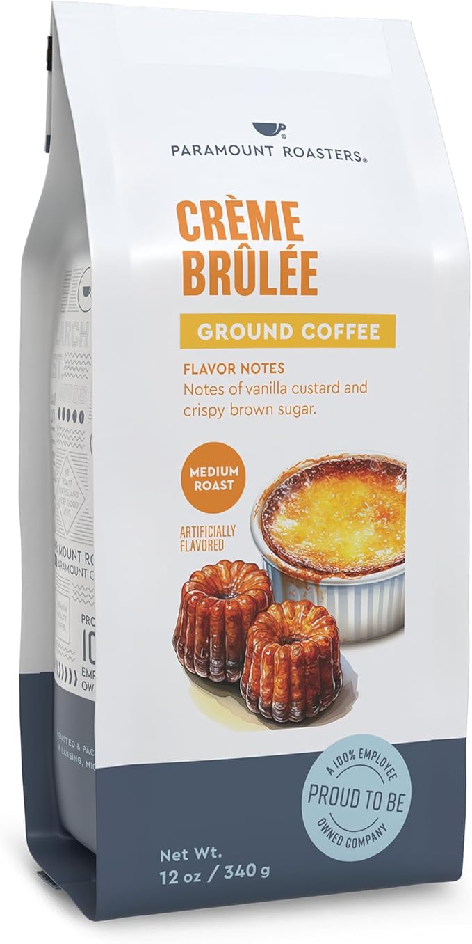 Paramount Roasters, Creme Brulee Flavored Ground Coffee, 12oz Medium Roast (Paramount Coffee Company)