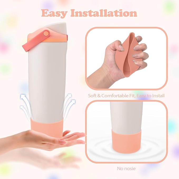Silicone Boot for Owala 30oz & 40oz FreeSip Sway Bottles & Tumblers - Non-Slip, Scratch-Resistant, Stability Enhancer, Available in 18 Colors (Sparkling Sherbet)