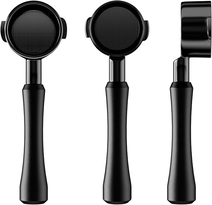 MHW-3BOMBER 58mm Bottomless Portafilter Fits E61, Flair 58, ECM, Rocket, Sanremo, Synesso, VBM Coffee Machines, 2 Ears Flat Espresso Portafilter with 18g Filter Basket, Astra BP7023L-OS