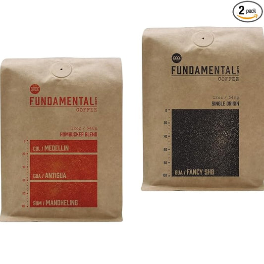 Bean Box Sampler - Roasted by Fundamental Company, 2-Pack, Whole Bean Coffee, Gourmet Coffee