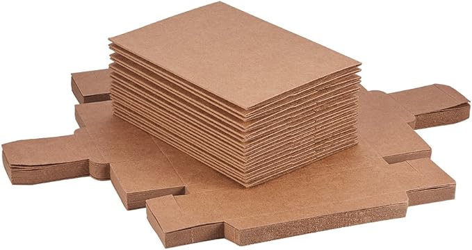 BENECREAT 20 Pack Kraft Paper Drawer Box Festival Gift Wrapping Boxes Soap Jewelry Candy Weeding Party Favors Gift Packaging Boxes - Brown (4.84x2.12x1.37)