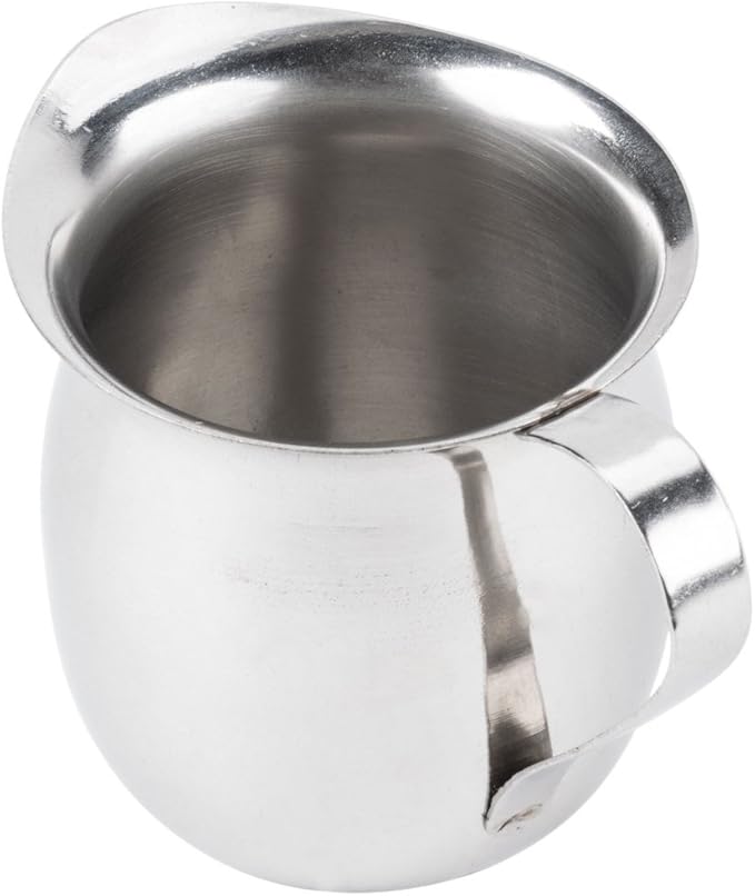 Betolla (12 Pack) 8 oz Stainless Steel Bell Creamer – Bell-Shaped Mini Pitchers for Serving Cream, Milk, Syrups & More