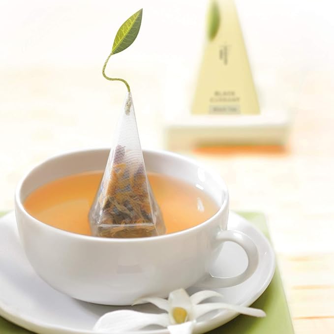 Tea Forte Premium Petite Presentation Box Gift Set Sampler, 10 Count, 2 of Each Blend Individually Wrapped Handcrafted Pyramid Infuser Bags, Black Tea