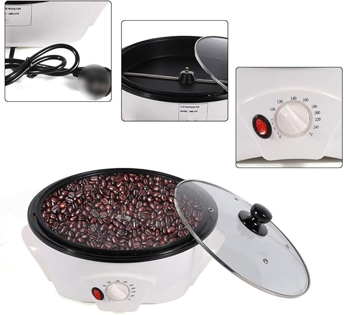 DYRABREST Electric Coffee Roasters Machine,Household Coffee Beans Roaster Non-Stick for Home Use Cafe Shop,110V,800W