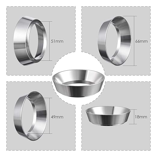 MATOW Stainless Steel Espresso Dosing Funnel Compatible with 51mm Portafilter