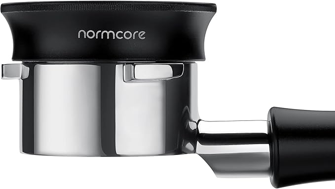 Normcore 51mm Magnetic Dosing Funnel, Espresso Dosing Ring, 18mm Anodized Aluminum with 8 Neodymium Magnets Compatible with 51mm Delonghi Decica Portafilter, Black