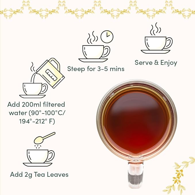 VAHDAM, GLOW - Assorted Valentines Day Tea Gift Set (6 Loose Leaf Tea) Tin Caddy Presentation Box | Gluten Free, Non GMO | Valentines Day Gifts for Him & Her