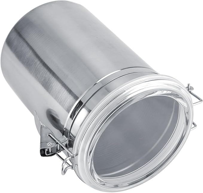 Cocoarm Stainless Steel Coffee Canister, Container Vacuum Sealed Storage Jar with Airtight Clamp Lid for Sugar Tea Bean (Extra Large 57L 13.1 X 14.4 X 18.5in)