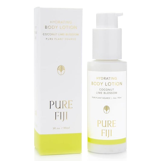 PURE FIJI Hydrating Body Lotion Travel Size, Coconut Lime Blossom (3oz/90ml)