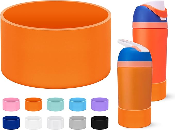 Mokoart Silicone Boot Compatible with Owala Kids Water Bottle 16/14 oz, Anti-Slip Rubber Bottom Protective Sleeve for Owala Kids FreeSip 16oz, Accessories for Owala Kids Flip 14oz