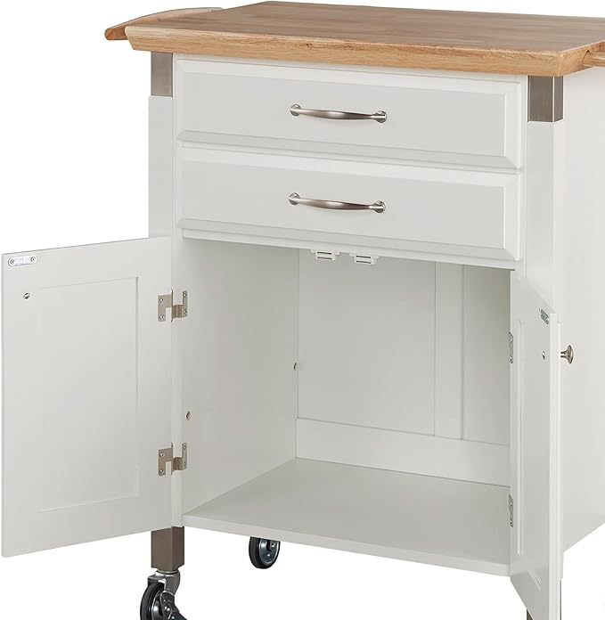 homestyles Dolly Madison Off-White Kitchen Cart