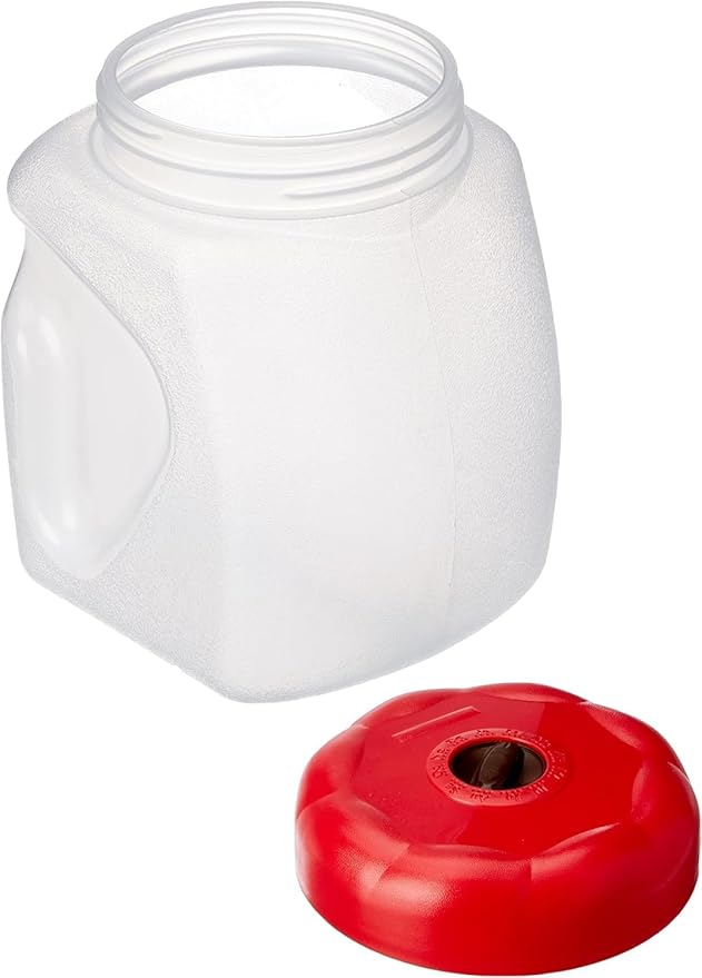 Tribello LARGE 22 OZ Ground Coffee Container For Coffee Beans, Plastic Jar With Screw On Lid For Dry Food Sugar, Flour, Coffee Grounds Container Storage With Scoop - Easy Grip - BPA Free