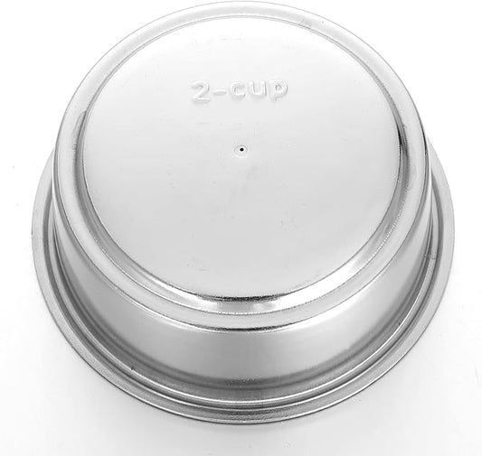 51mm Portafilter Basket, Double Layer Stainless Steel Coffee Filter, Double Cups 51mm Porous Filter for Coffee Machine Replacement Accessories, 2 Cups Capacity