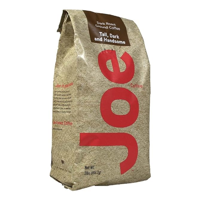 Joe Knows Coffee Dark Roast, Ground Coffee, Tall Dark and Handsome, 2 Pounds