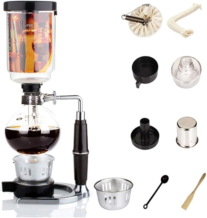 moo-1 Siphon Coffee Maker Japanese Style Vacuum Glass Siphon Pot Percolators 1-3 Cups Siphon Coffee Maker