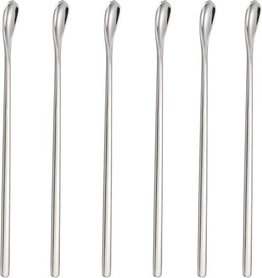 Stainless Steel Coffee Stirrers Spoons 6 Pieces Ice Tea Long Spoons Drink Stir Sticks Spoon for Bar Coffee Cocktail…