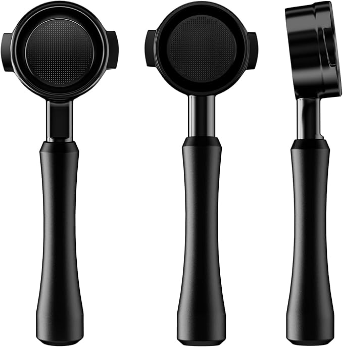 MHW-3BOMBER 58mm Bottomless Portafilter - 2 Ears Flat Espresso Portafilter with 18g Filter Basket Fits La Marzocco Espresso Machines, Aluminum Alloy Naked Coffee Portafilter, BP7022L-OS