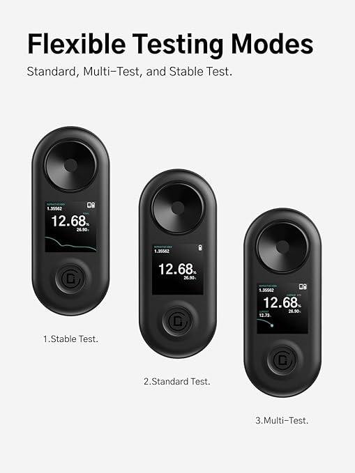 R2 Extract Coffee TDS Refractometer, 0-30% Range, ±0.02% Precision, Portable, Waterproof, Rechargeable, Ideal for Pour Over, Espresso, and Coffee Enthusiasts