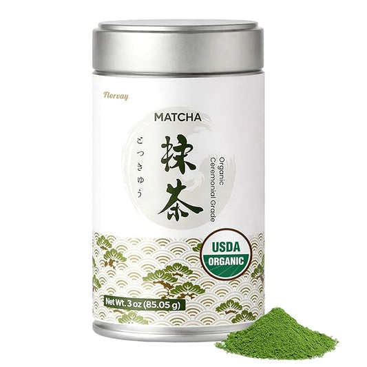 Japanese Ceremonial Grade Matcha Powder – USDA Organic | 3oz Tin | Smooth Taste with Low Bitterness | Calm, Clear Energy | Pure Matcha
