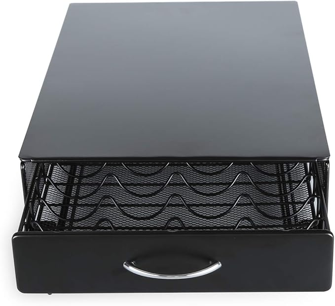 Nespresso Vertuoline Capsule Storage Drawer Vertuo Coffee Holder Metal Multiple Flavors Pods Organizer 40 Pcs Capacity