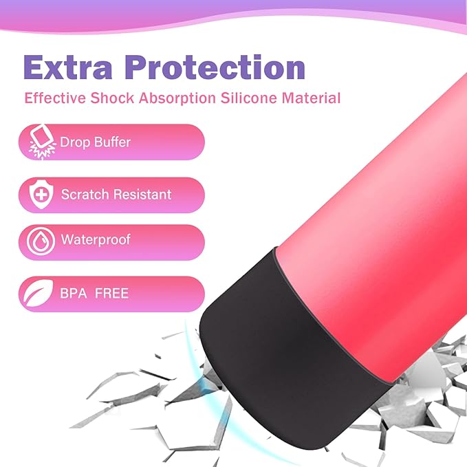 2Pcs Silicone Boot Sleeve for Owala Water Bottle FreeSip Twist and Flip Protective Silicone Bottom Base Bumper for Owala Flask Water Bottle BPA Free, Anti-Slip