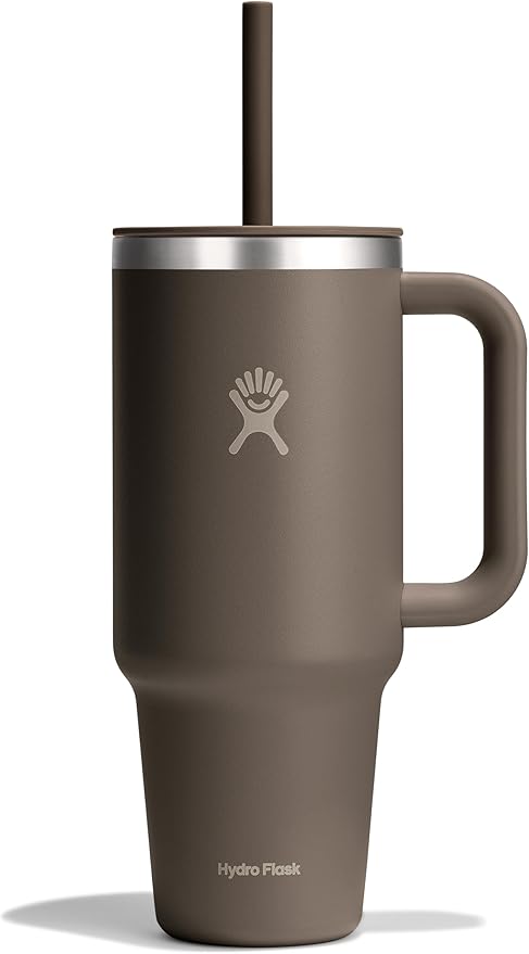 Hydro Flask Travel Tumbler with Handle, Lid and Straw - Insulated Stainless Steel in 40 OzSandpiper