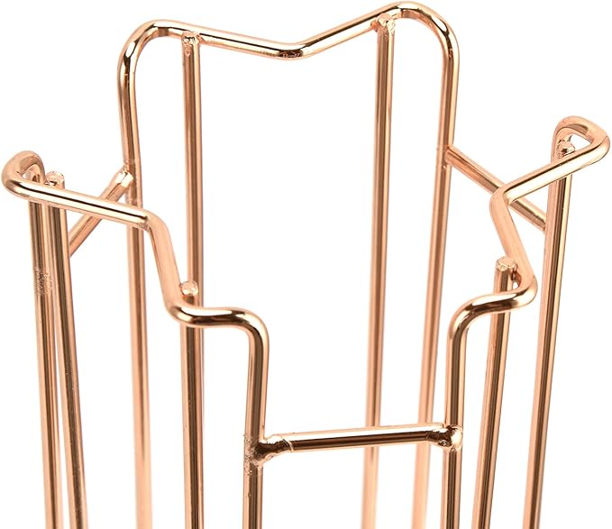 Coffee Capsule Holder Storage Rack, 18PCS Coffee Pod Stand Organizer, Gold Metal Mesh Shelf for Nespresso Capsules, Sturdy Iron Chrome Plating Design for Home Office Countertop