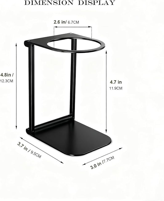 Pour over Dripper Stand,Portable &Foldable Aluminum Coffee Dripper Holder Rack, Espresso Machine Stand Suitable for Home,Office,Camping (Black)