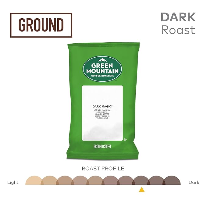 Green Mountain Coffee Roasters Dark Magic, Keurig Fractional Packs, 50 Count, 2.2 oz.