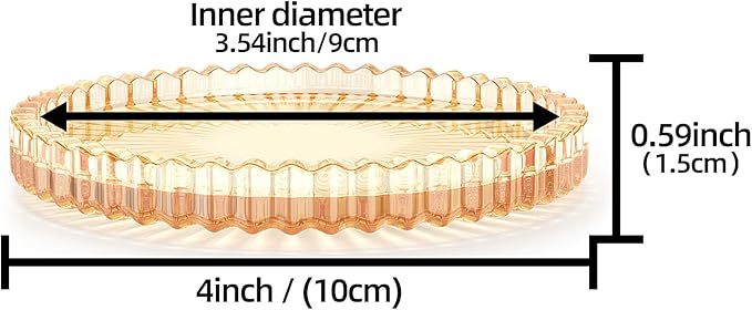 Modern Clear Coaster Set of 5- Amber Glass for Drinks Crystal Coasters Round Cup Coasters Coffee Table Decor for Office, Kitchen, Bar, Dining Room, Living Room,Used as a Candle Holder. (Amber)