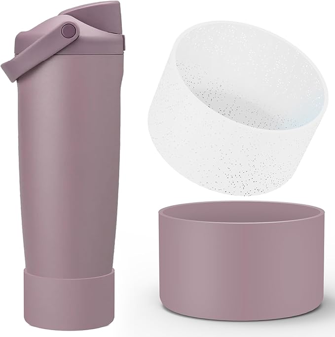 2 Pcs Silicone Boot for Owala 40oz & 30oz FreeSip Sway Tumblers, Protective Bottom Bumper Anti-Slip Sleeve Accessories for FreeSip Sway Water Bottles, Dishwasher Safe and BPA Free